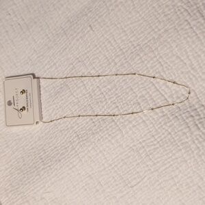 14k gold dipped necklace and earrings